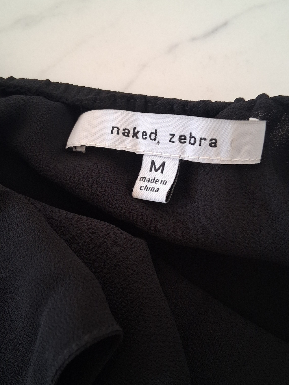 Naked Zebra Black Blouse - M